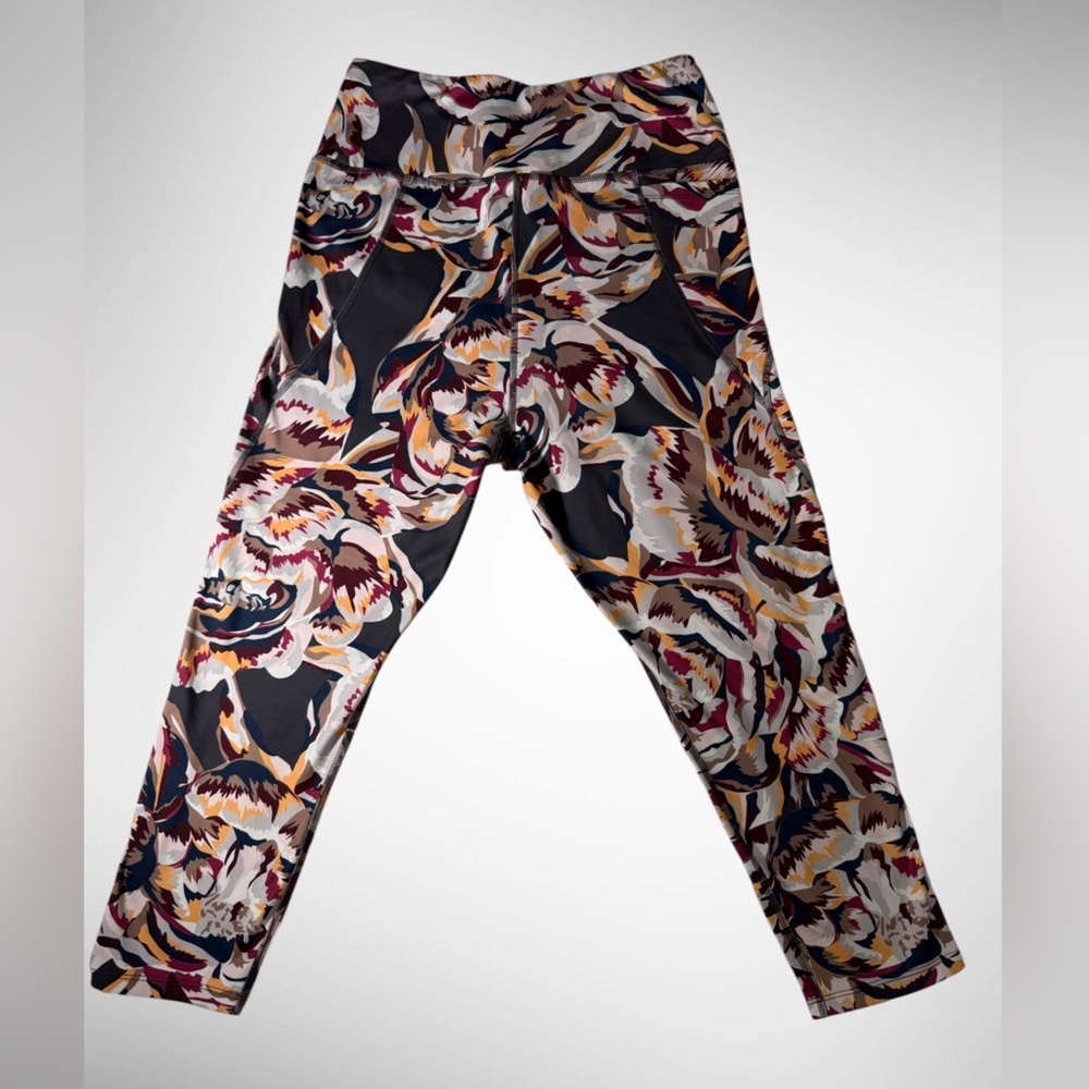 Nanette Lepore Play Abstract Floral 7/8 Leggings w/ Pocket | Size L - Picture 4 of 12